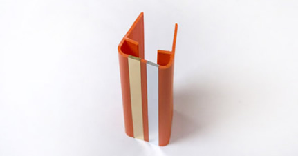 Plastic Extrusion Orange with ReflectTape, Polyethylene